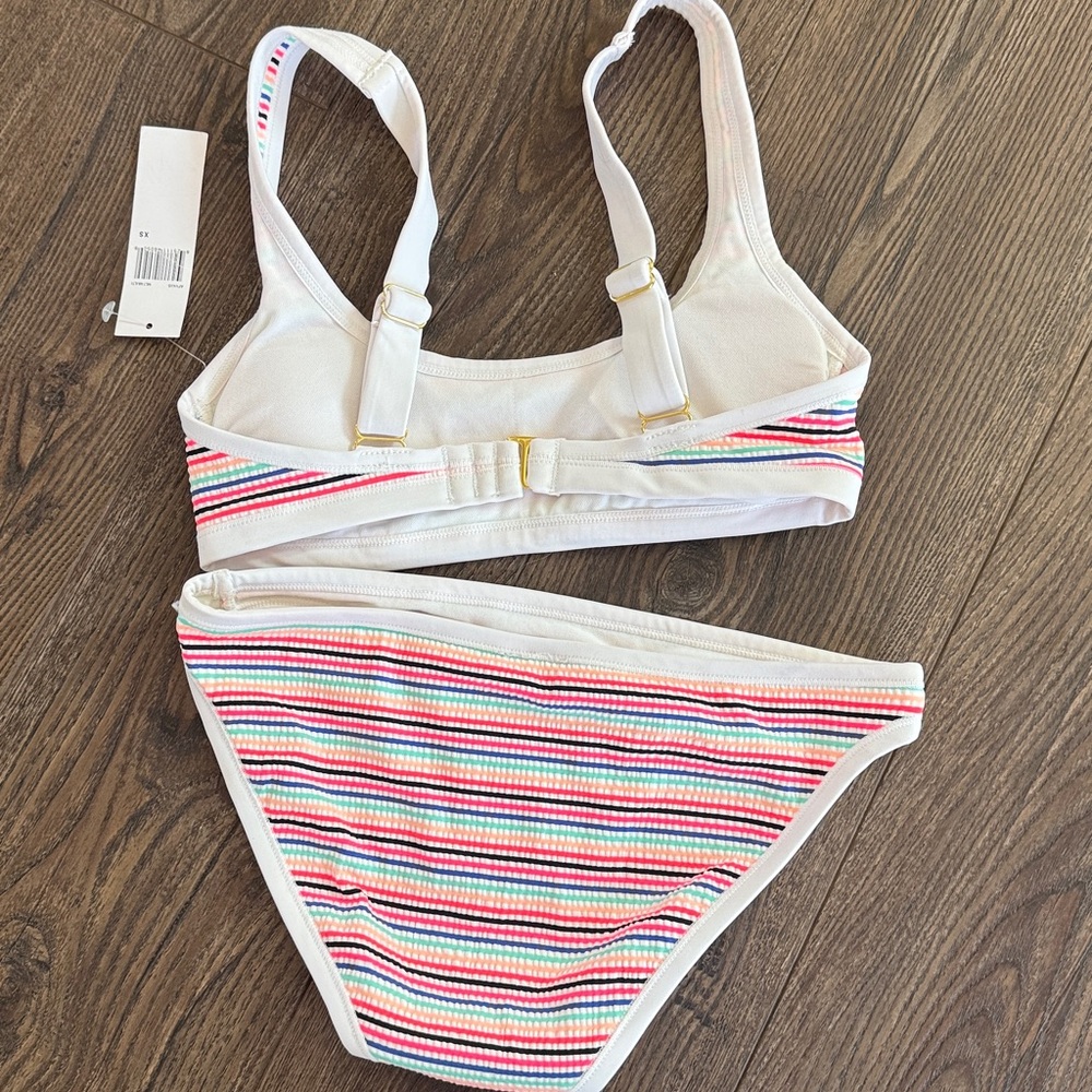Hula Honey NWT striped 2 piece swimsuit XS - Picture 4 of 6